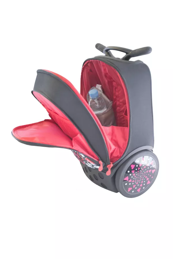 Školská a cestovná taška na kolieskach Nikidom Roller Bloom