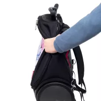 Školská a cestovná taška na kolieskach Nikidom Roller UP Aquarella (19 l), Čierna