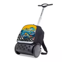 Školská a cestovná taška na kolieskach Nikidom Roller UP Street style (19 l), Čierna