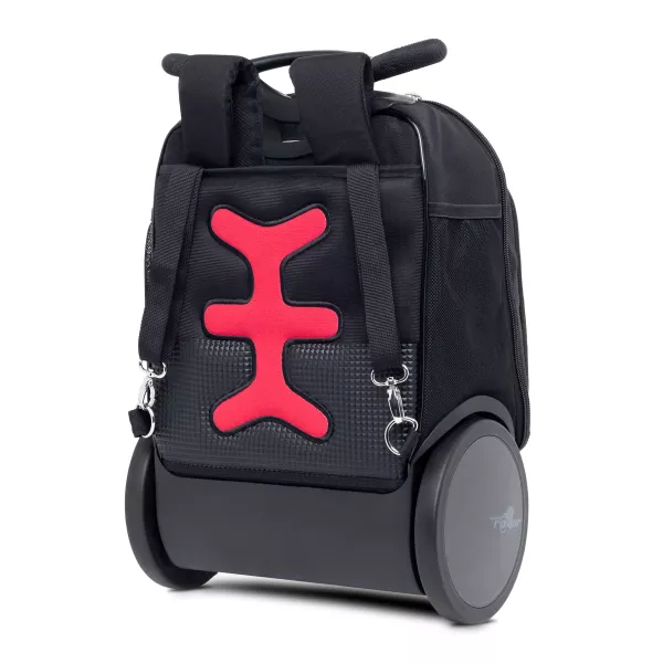 Školská a cestovná taška na kolieskach Nikidom Roller UP Butterfly camo (19 l), Čierna