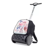 Školská a cestovná taška na kolieskach Nikidom Roller UP XL Aquarella (27 l), Čierna