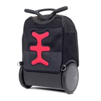 Školská a cestovná taška na kolieskach Nikidom Roller UP XL Butterfly camo (27 l), Čierna