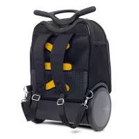 Školská a cestovná taška na kolieskach Nikidom Roller UP Reef (19 l), Čierna
