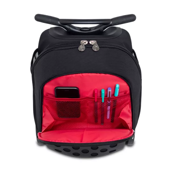 Školská a cestovná taška na kolieskach Nikidom Roller UP Reef (19 l), Čierna