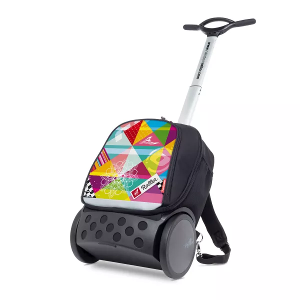Školská a cestovná taška na kolieskach Nikidom Roller UP XL Supergirl (27 l), Čierna
