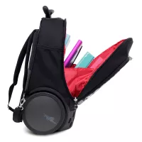 Školská a cestovná taška na kolieskach Nikidom Roller UP XL Supergirl (27 l), Čierna