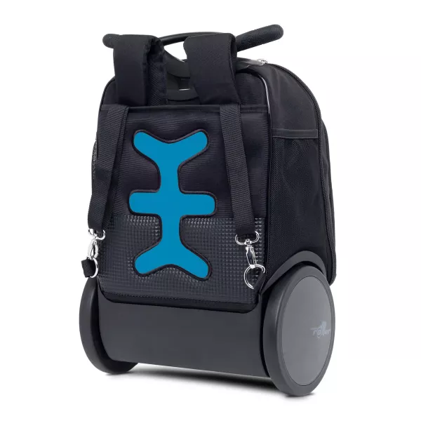 Školská a cestovná taška na kolieskach Nikidom Roller UP Tropic (19 l), Čierna