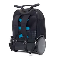 Školská a cestovná taška na kolieskach Nikidom Roller UP Wild Fire (19 l), Čierna