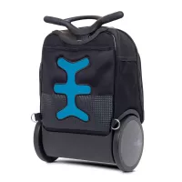 Školská a cestovná taška na kolieskach Nikidom Roller UP Wild Fire (19 l), Čierna