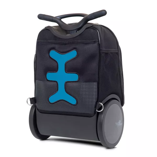 Školská a cestovná taška na kolieskach Nikidom Roller UP Wild Fire (19 l), Čierna