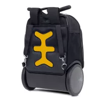 Školská a cestovná taška na kolieskach Nikidom Roller UP Safari (19 l), Čierna