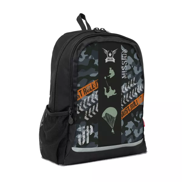Školní batoh Nikidom Roller RUN Camo 15l, Čierna