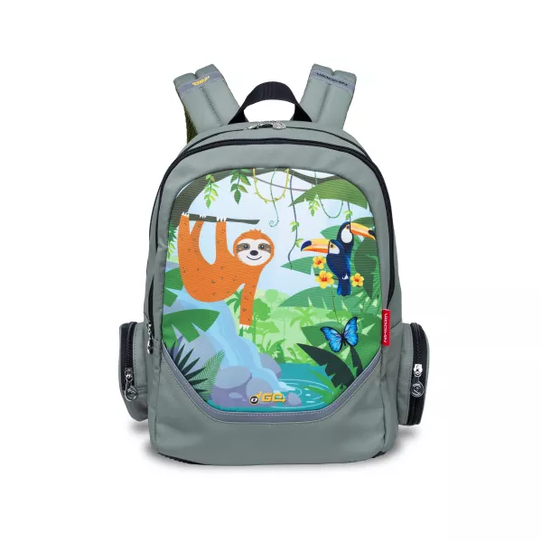 Školský batoh Nikidom Roller GO Rainforest, Šedý