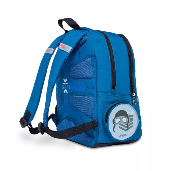Školský batoh Nikidom Roller GO Drones, Modrý