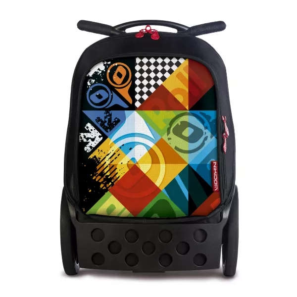 Školská taška na kolieskach Nikidom Roller Logomania